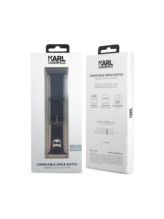 Karl Lagerfeld Choupette Head Λουράκι Μαύρο (Apple Watch 44/45/46mm/Ultra 49mm)