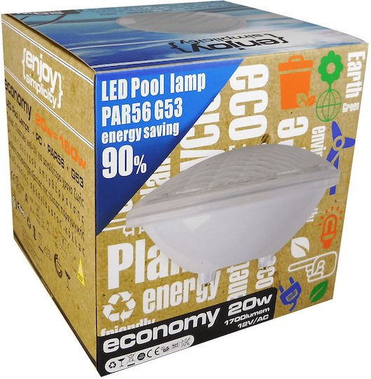Elvhx Proiector Încastrat Pentru Piscină Cu Lumină Colorată (RGB) EL856822