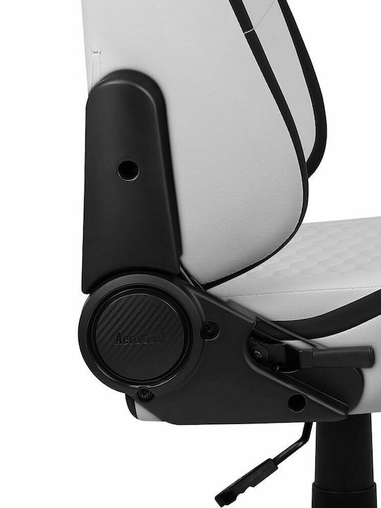 Aerocool Crown XL Καρέκλα Gaming Δερματίνης με Ρυθμιζόμενα Μπράτσα Λευκή
