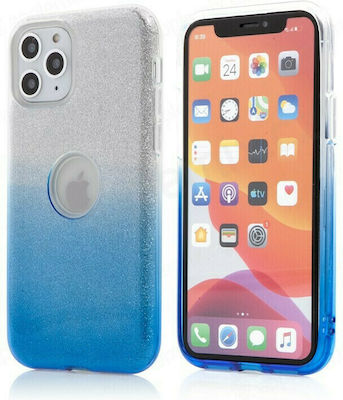 Forcell Shining Silicone Back Cover Clear / Blue (iPhone 11)