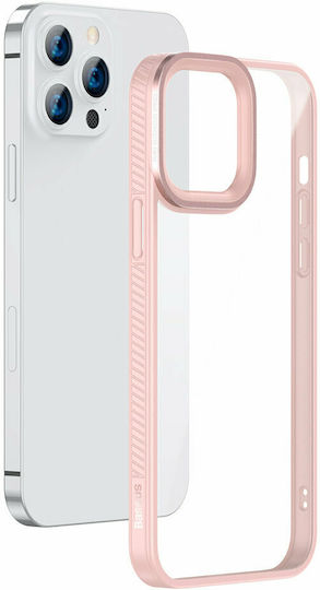 Baseus Umschlag Rückseite Silikon Transparent / Pink (iPhone 13 Pro)