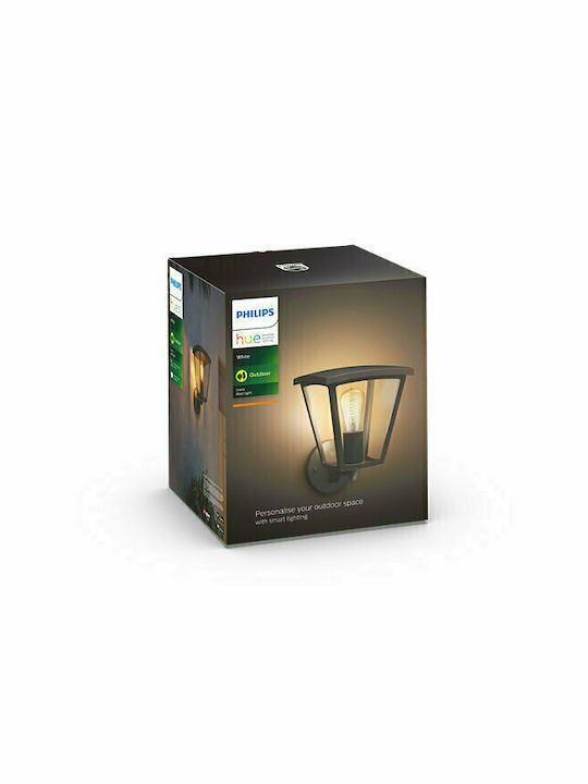 Philips Inara Hue Wall-Mounted Outdoor Lantern E27 IP44 27.7x25.6x21.9εκ.