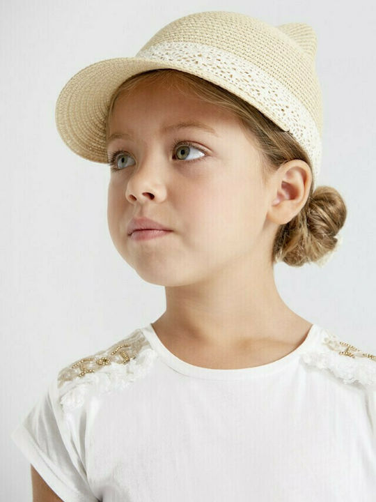 Mayoral Kids' Hat Fabric Beige