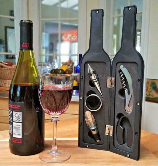 The Source Wine Accessories Set Bottle-shaped case 5pcs