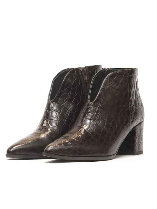 Paola Ferri Leather Women's Ankle Boots Brown