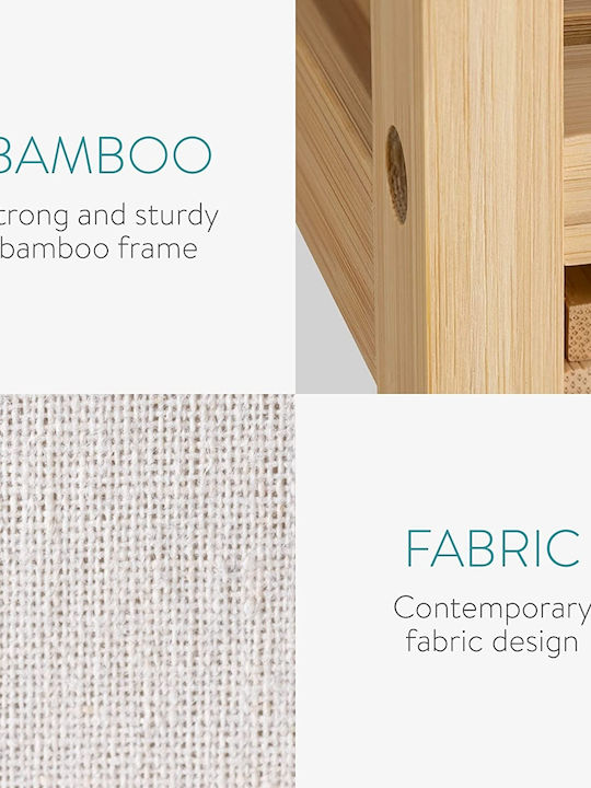 Navaris Καλάθι Απλύτων Bamboo 96x44x33cm Καφέ Navaris Καλάθι Απλύτων Bamboo 96x44x33cm Καφέ