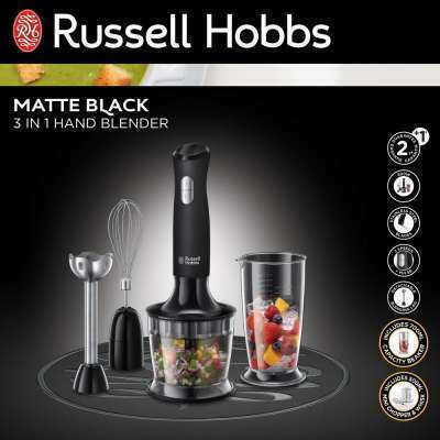 Russell Hobbs Desire Hand Blender With Plastic Rod 500W Black