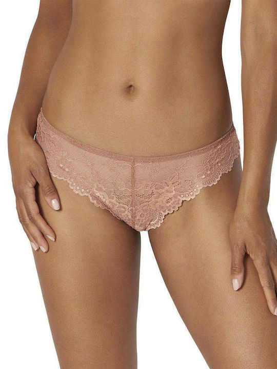 Tempting Lace Women's String with Lace Pink