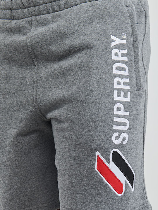 Code Sl Applique Sweat Αθλητική Ανδρική Βερμούδα Γκρι