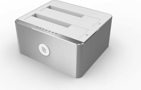 Unitek Y-3027 Docking Station για 2 Σκληρούς Δίσκους SATA 2.5" / 3.5" με σύνδεση USB 3.1 (Y-3027)