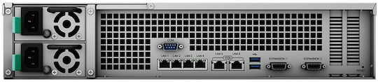 Synology RackStation RS3621xs+ NAS Rack με 12 θέσεις για HDD/SSD και 6 θύρες Ethernet