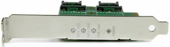 StarTech 3-Port M.2 SSD (NGFF) Adapter Card 1 x PCIe (NVMe) M.2, 2 x SATA III M.2 - PCIe 3.0