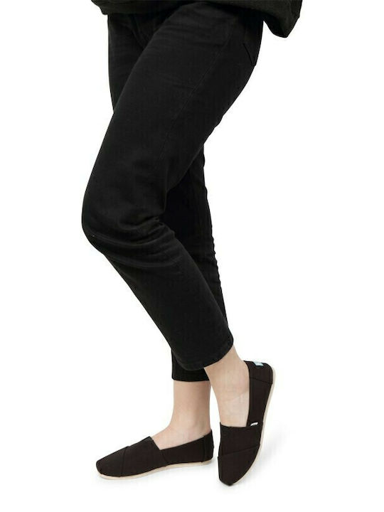 Alpargata Recycled Cotton Espadrile Dama Din Material În Culoare Neagră
