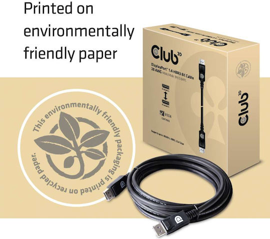 Club3D Cablu DisplayPort Masculin - DisplayPort Masculin 3m Negru (CAC-1060)