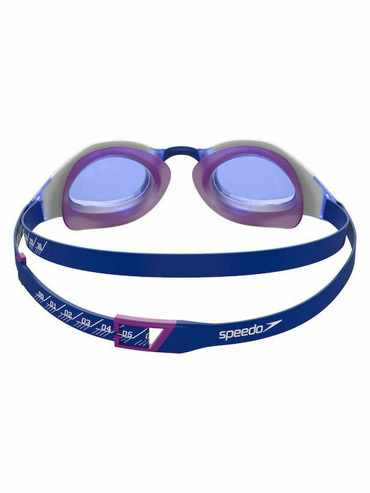 Speedo Fastskin Hyper Elite Swimming Goggles Adults with Anti-fog Lenses Blue