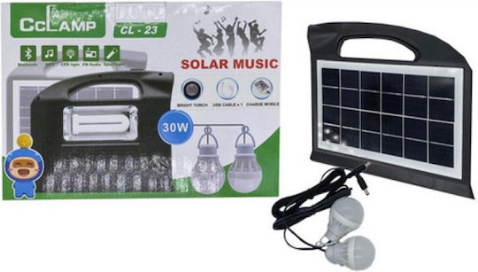 Solares Beleuchtungssystem CL-23 mit Blitzlicht 2 Lampen Radio und Ladegerät