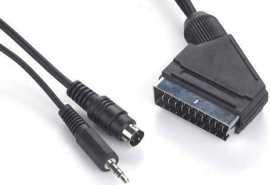 Gembird Καλώδιο Scart-Stecker - S-Video-Stecker 10m Schwarz CCV-4444-10M