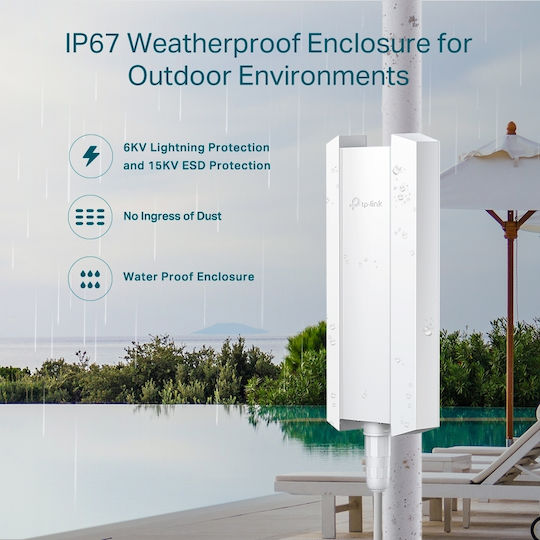 TP-LINK EAP610-Outdoor v1 Rețea WiFi Mesh Punct de acces Wi-Fi 6 Banda Duală (2.4 și 5GHz)