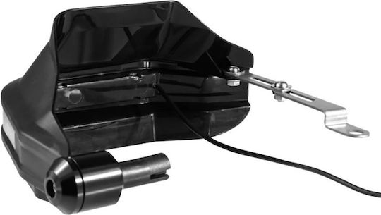 Motowolf Motorcycle Protective Hand Guards με Ενσωματωμένο Λευκό Φως & Φλας in Black Colour