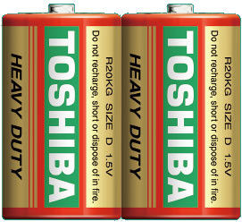 Toshiba Цинкови батерии Цинк D 1.5V 2бр