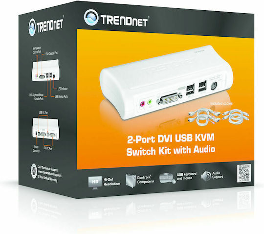 Trendnet 2-Port DVI USB Switch with Audio Kit