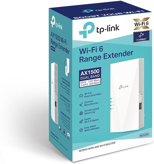 TP-LINK RE500X v1 Mesh WiFi Extender Dual Band (2.4 & 5GHz) 1500Mbps