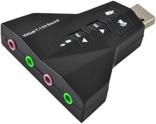 Savio AK-08 Εξωτερική USB Κάρτα Ήχου 7.1