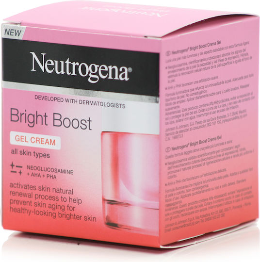 Neutrogena Bright Boost Αντιγηραντικό Gel Προσώπου με AHA 50ml