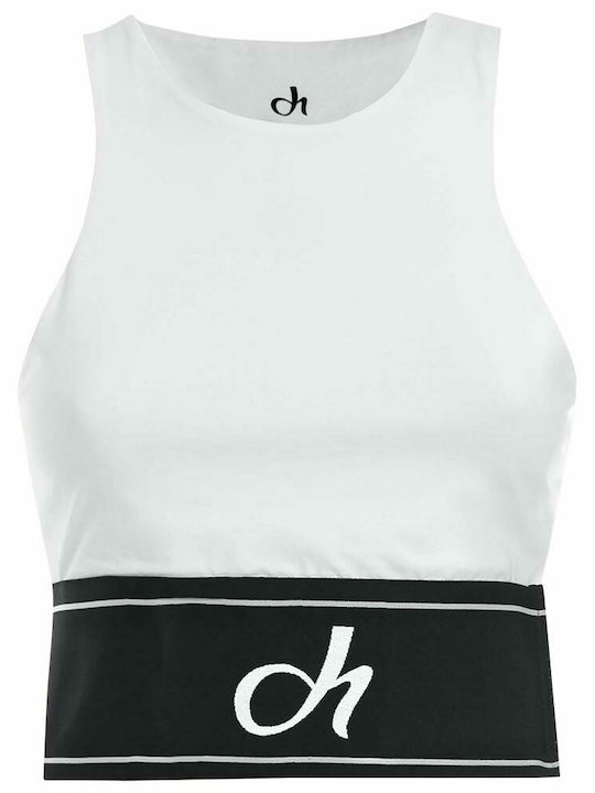 Γυναικείο Crop Top Αμάνικο Καλοκαιρινό Λευκό