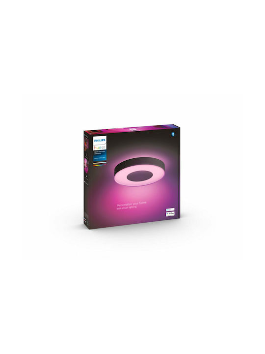 Philips Smart Πλαφονιέρα Οροφής 42.5εκ. Μαύρη με Ενσωματωμένο LED