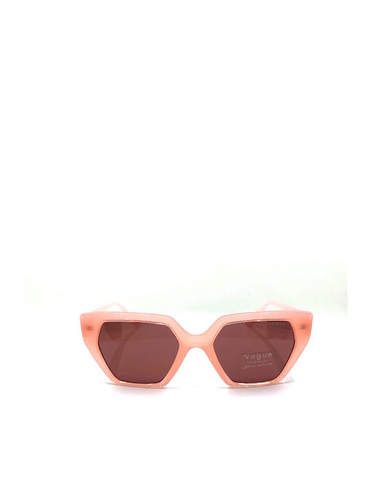 Vogue Women's Sunglasses with Pink Plastic Frame and Brown Lens VO5376S 2915/69