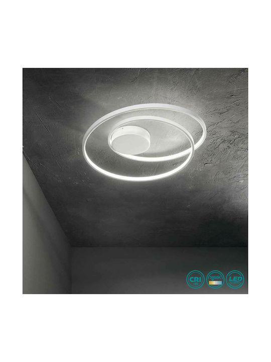 Ideal Lux Modern Metal Ceiling Light with Integrated LED 60pcs Black