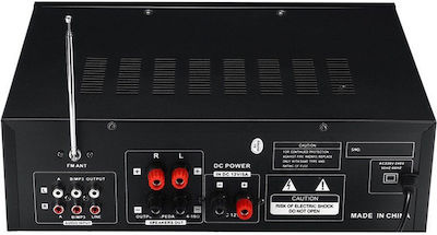 BT-868FM Ολοκληρωμένος Ενισχυτής PA 2 Καναλιών και Συνδέσεις USB/FM/Bluetooth