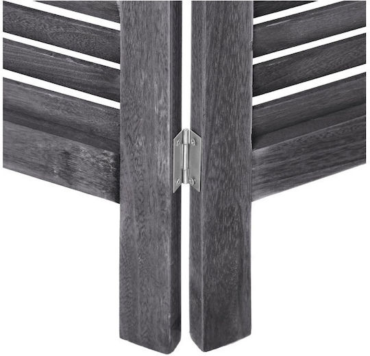Atmosphera Decorative Room Divider Wooden with 3 Panels Grey 122x170cm