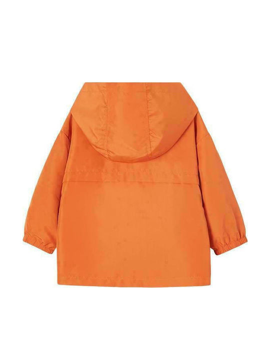 Kids' Sports Jacket Short Windproof with Hood Orange