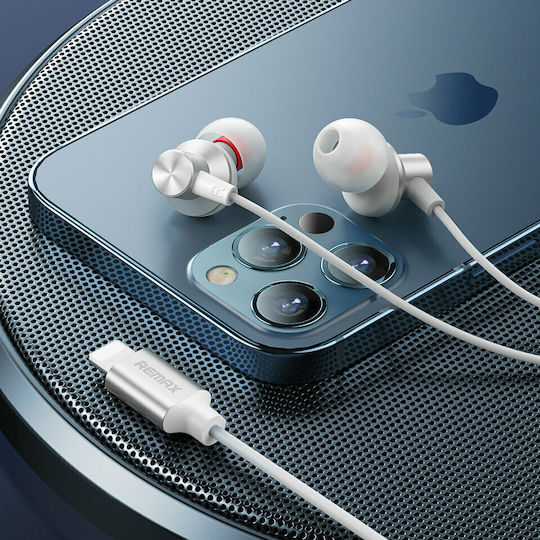 Remax RM-560i In-ear Handsfree με Βύσμα Lightning Λευκό