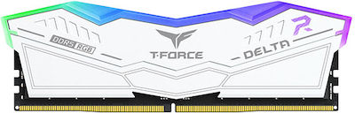 TeamGroup Delta RGB White 32GB DDR5 RAM με 2 Modules (2x16GB) και Ταχύτητα 6200 για Desktop