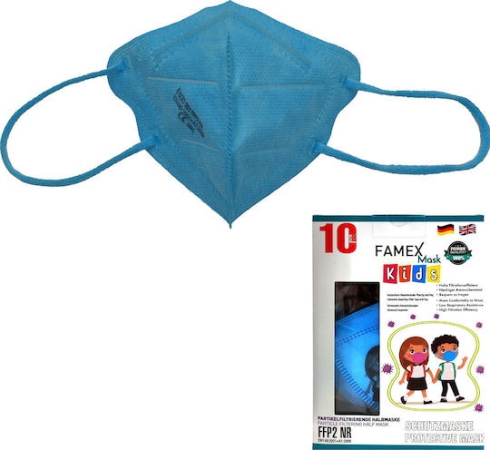 Famex Kids Mask FFP2 NR Schutzmaske FFP2 Mehrfarbig 10Stück