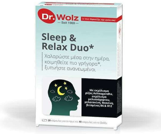 Dr. Wolz Sleep & Relax Duo Supliment Pentru Somn 60 Capsule