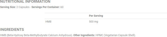 Applied Nutrition HMB 500mg Συμπλήρωμα Pre Workout 120 κάψουλες