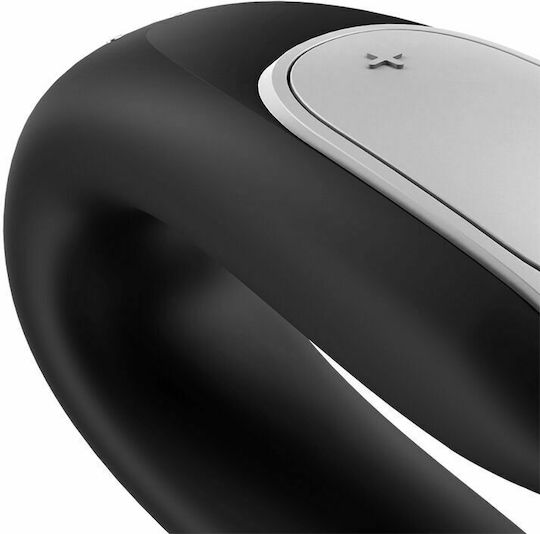 Satisfyer Double Fun Δονητής για Ζευγάρια με Απομακρυσμένο Έλεγχο Μαύρος