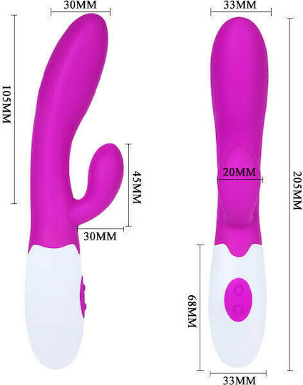 Pretty Love Vibe Alvis Δονητής Rabbit 20cm Purple