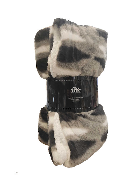 TnS Rabbit Κουβέρτα Sherpa Μονή 150x220εκ. Καφέ