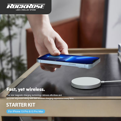 Rockrose Безжично зарядно устройство (Qi Pad) Бял (Starter Kit for iPhone 13 Pro)