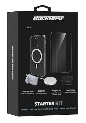 Rockrose Безжично зарядно устройство (Qi Pad) Бял (Starter Kit for iPhone 13 Pro)