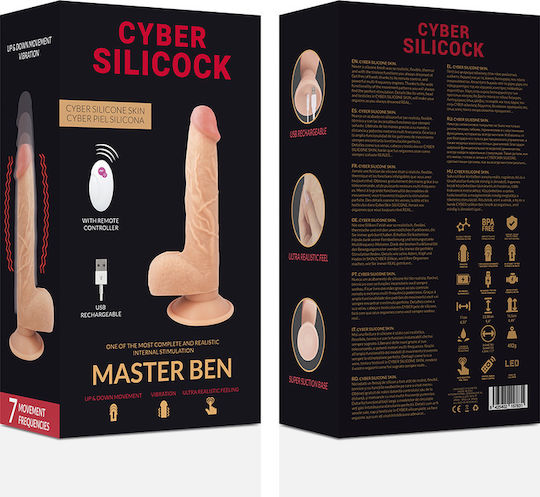Cyber Silicock Realistischer Vibrator mit Fernbedienung 23,9cm Flesh