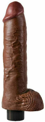 Pipedream King Cock Vibrating Cock with Balls Realistic Vibrator 25cm PD5410-29 Brown