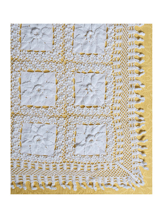 Silk Fashion 4452 Κουβέρτα Πλεκτή Υπέρδιπλη 225x250εκ. Λευκή