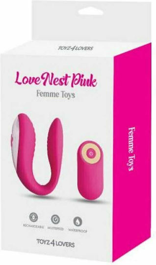Toyz4lovers Couples Sex Toy Mini Δονητής για Ζευγάρια με Απομακρυσμένο Έλεγχο 10cm Ροζ