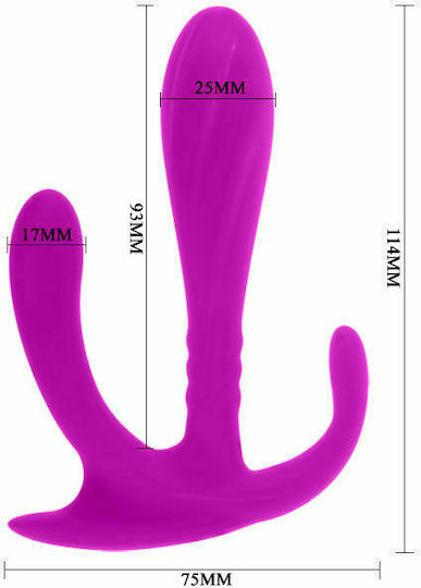 Pretty Love Edgar Mini Διπλός Δονητής 11.5cm Purple